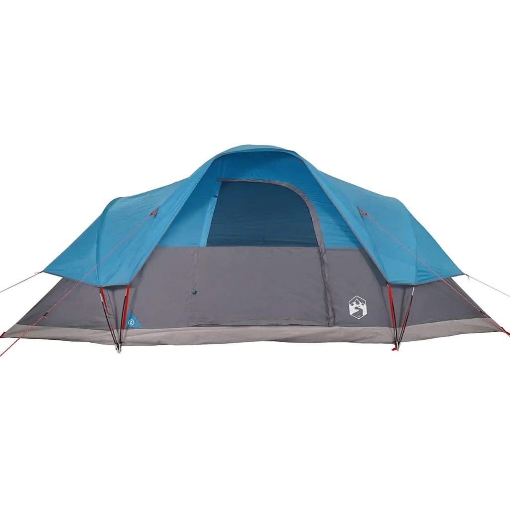 Tenda da Campeggio a Cupola per 9 Persone-Tenda per Escursionismo Blu Impermeabile