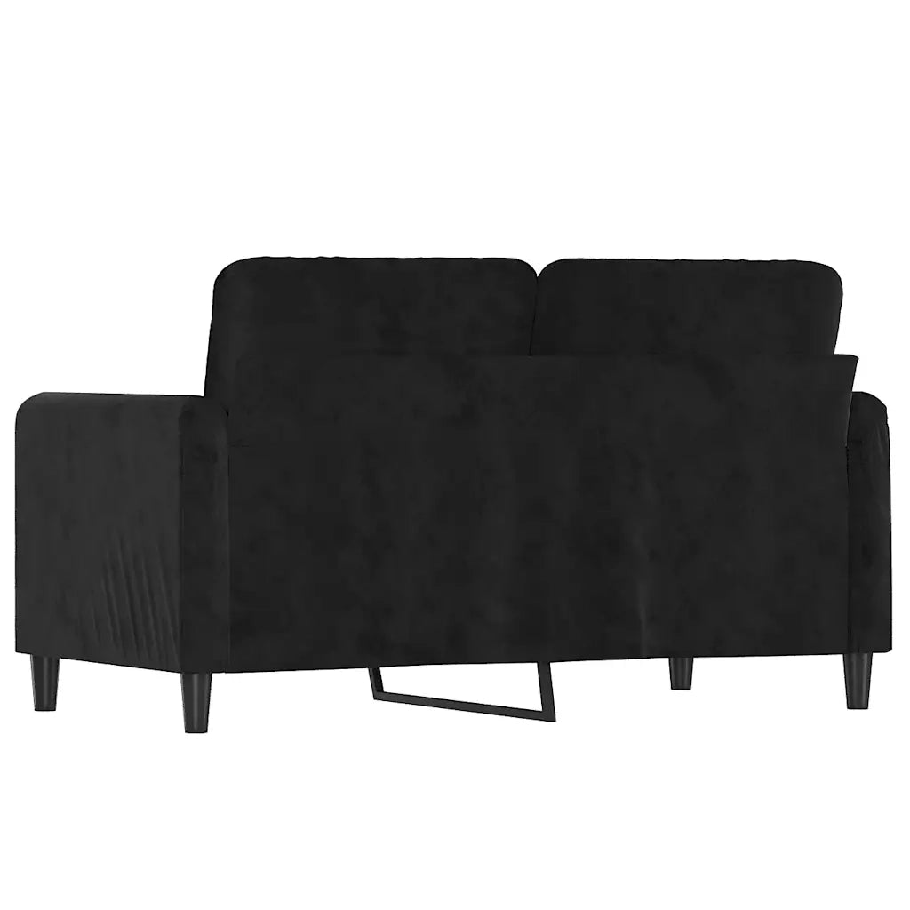 Divano | Divano da soggiorno | Sofa a 2 Posti Nero 120 cm in Velluto
