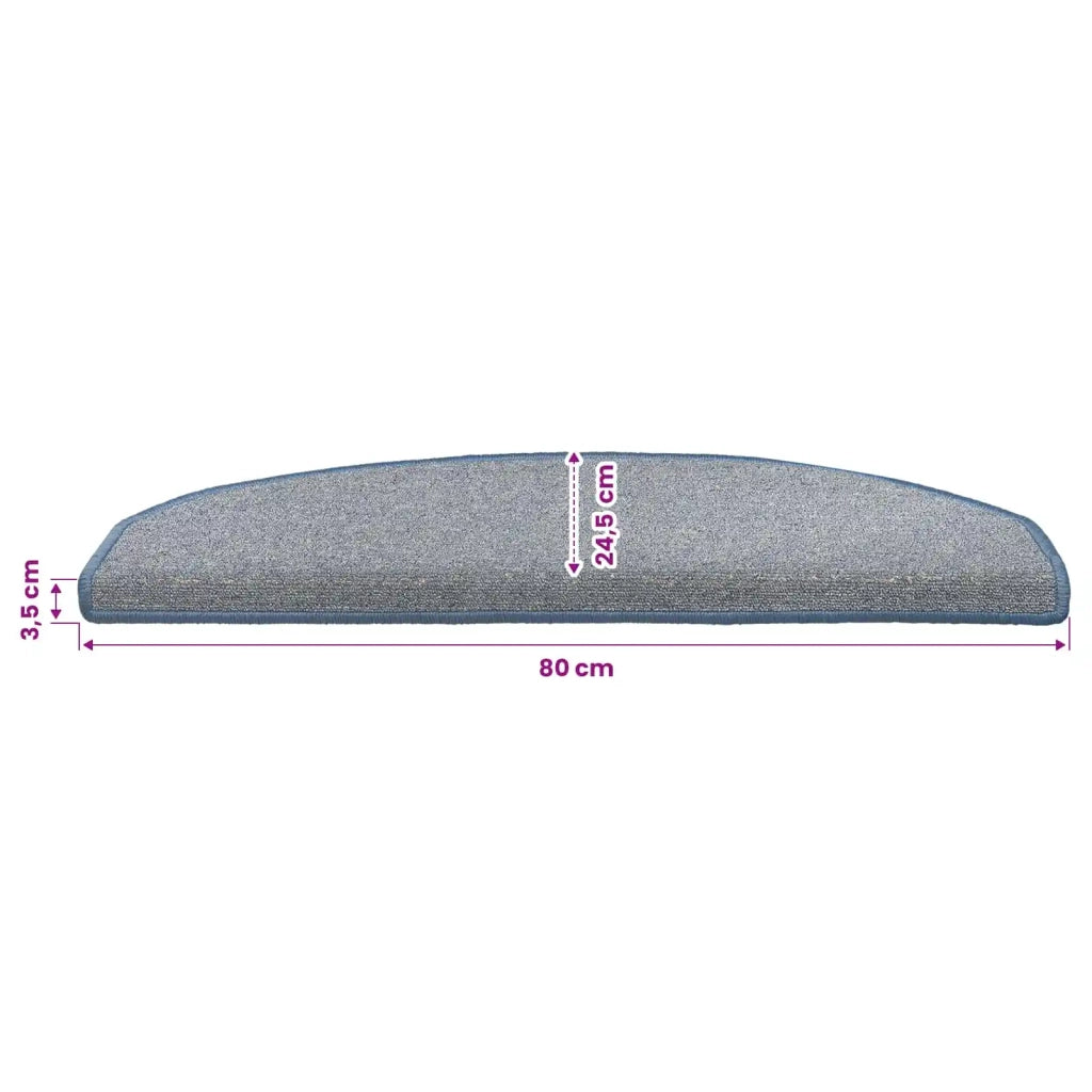 Tappetini per scale autoadesivi 15 pz | Gradini per Scale Grigio chiaro e blu