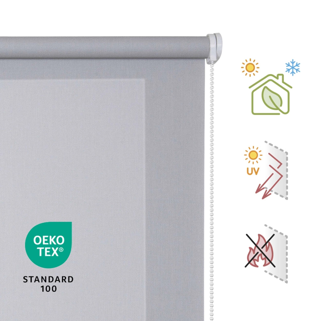 Tenda a Rullo Screen resistente e isolamento termico Grigio 105x180 cm