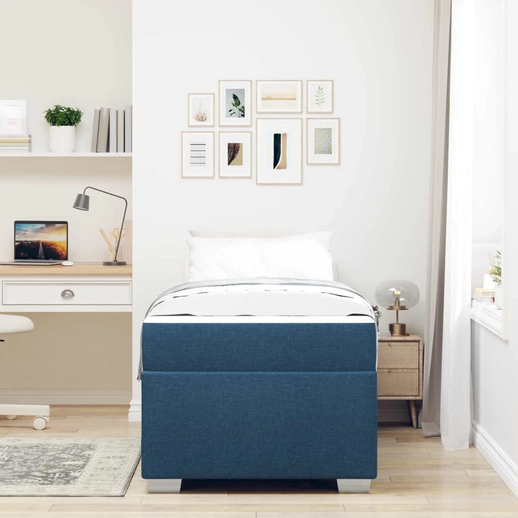 Struttura del letto con materasso Blu 80 x 200 cm Tessuto 3399151