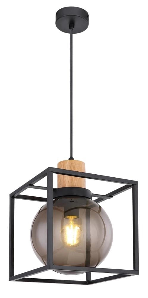 Candellux lampada a sospensione Retro nera E27 Ø19cm