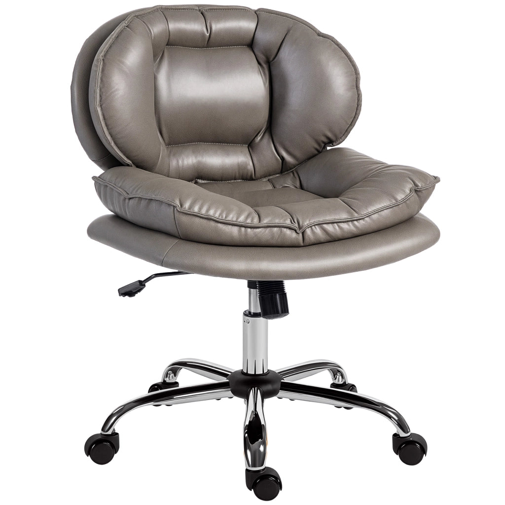 Sedia da Ufficio con Schienale Imbottito e Altezza Ajustable ¨C Zephmum ¨C Grigio