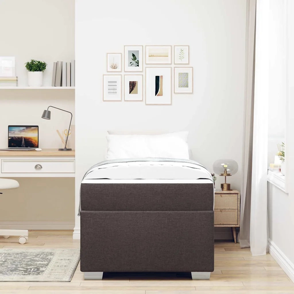 Struttura del letto Marrone Scuro 90 x 190 cm Tessuto 3399155