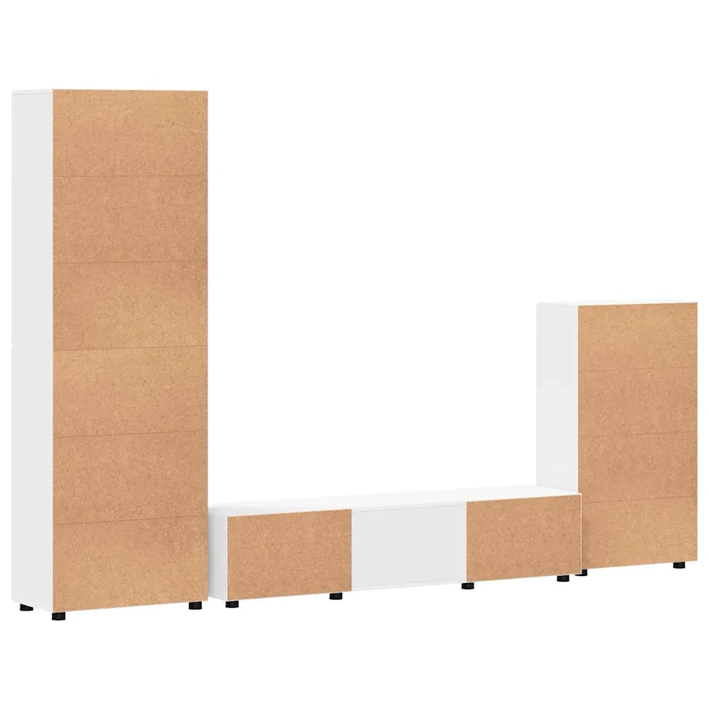 Set mobile TV con porta FLORIN 3 pcs Bianco Legno multistrato 3397974