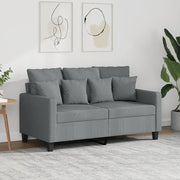Divano a 2 Posti-Sofa 2 Posti Grigio Chiaro 120 cm in Tessuto 437195