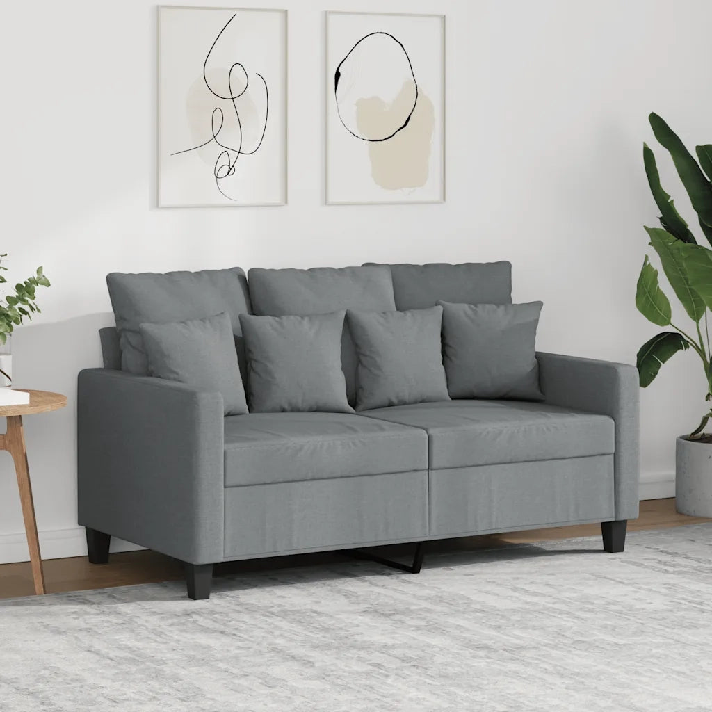 Divano a 2 Posti-Sofa 2 Posti Grigio Chiaro 120 cm in Tessuto 437195