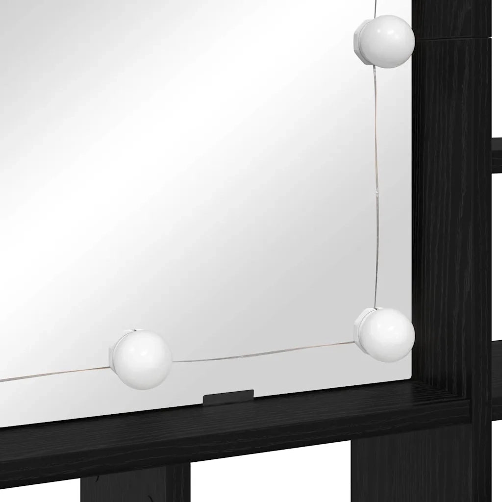 Mobiletto per specchio Rovere Nero 91 x 15 x 76,5 cm 879458