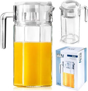 Karaf in vetro con coperchio e imbuto - 15 litri - caraffa per acqua e tè