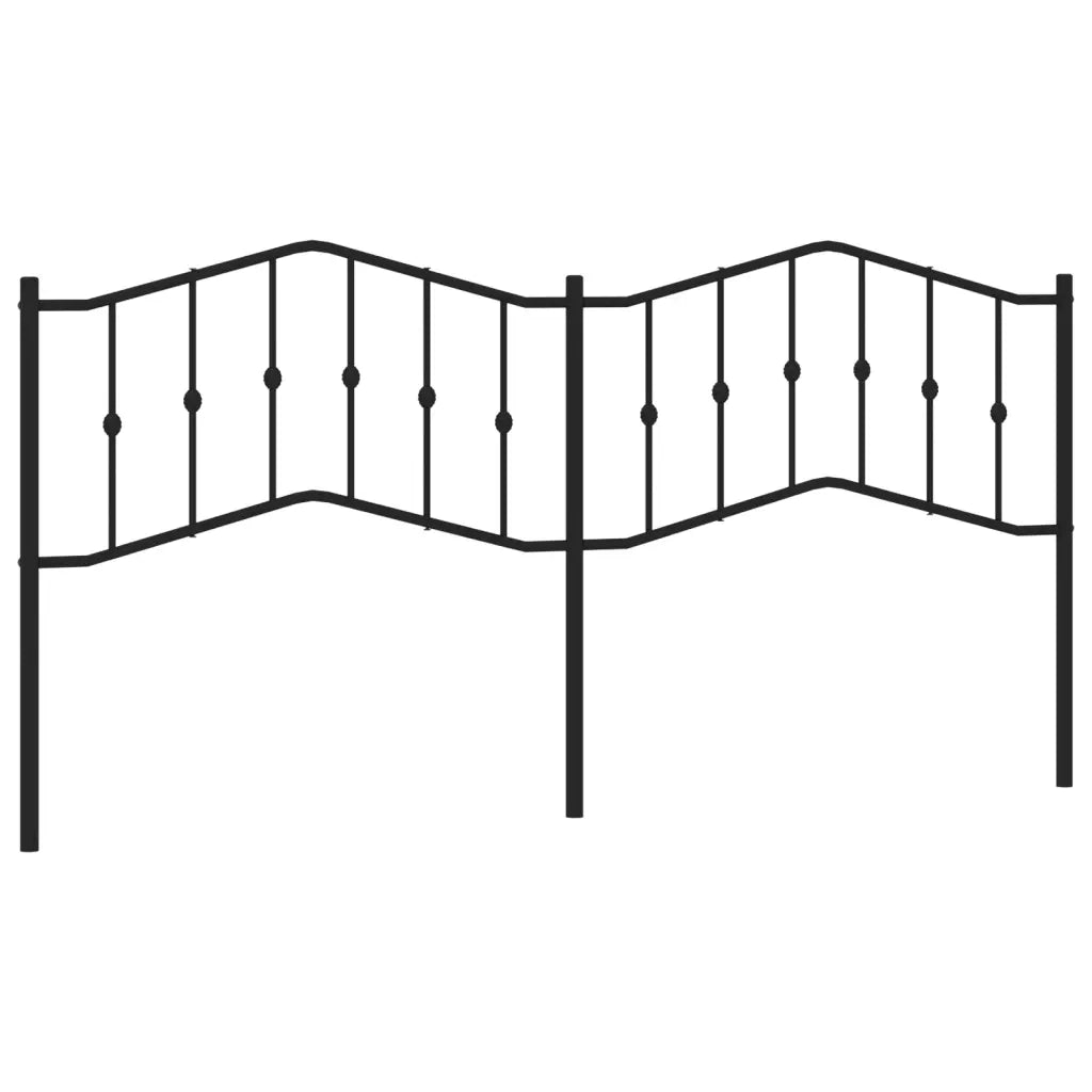 Testiera di Ricambio in Metallo Nero 200 cm 373827