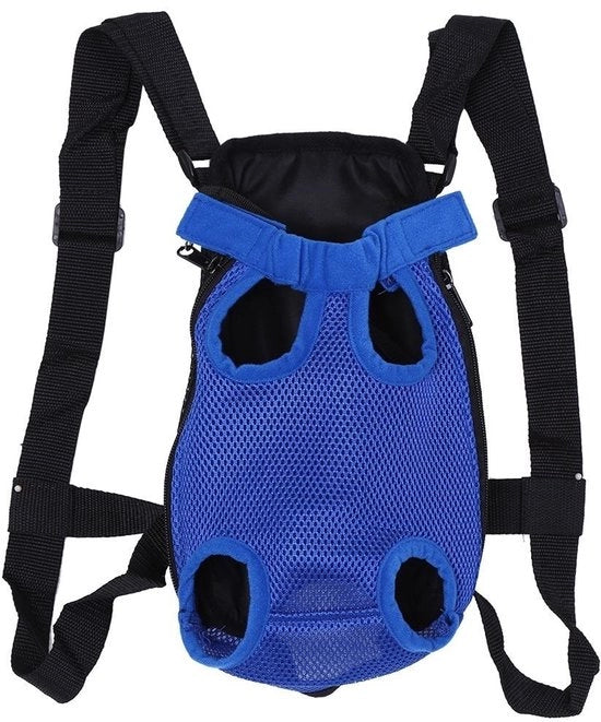 Zaino per Cani - Soluzione Sostenibile e Respirante - Telaio al Torso - Progettato per la Massima Comodità - Adattabile 25-45 cm - Ideale per l'Estate - Borsa per Cani