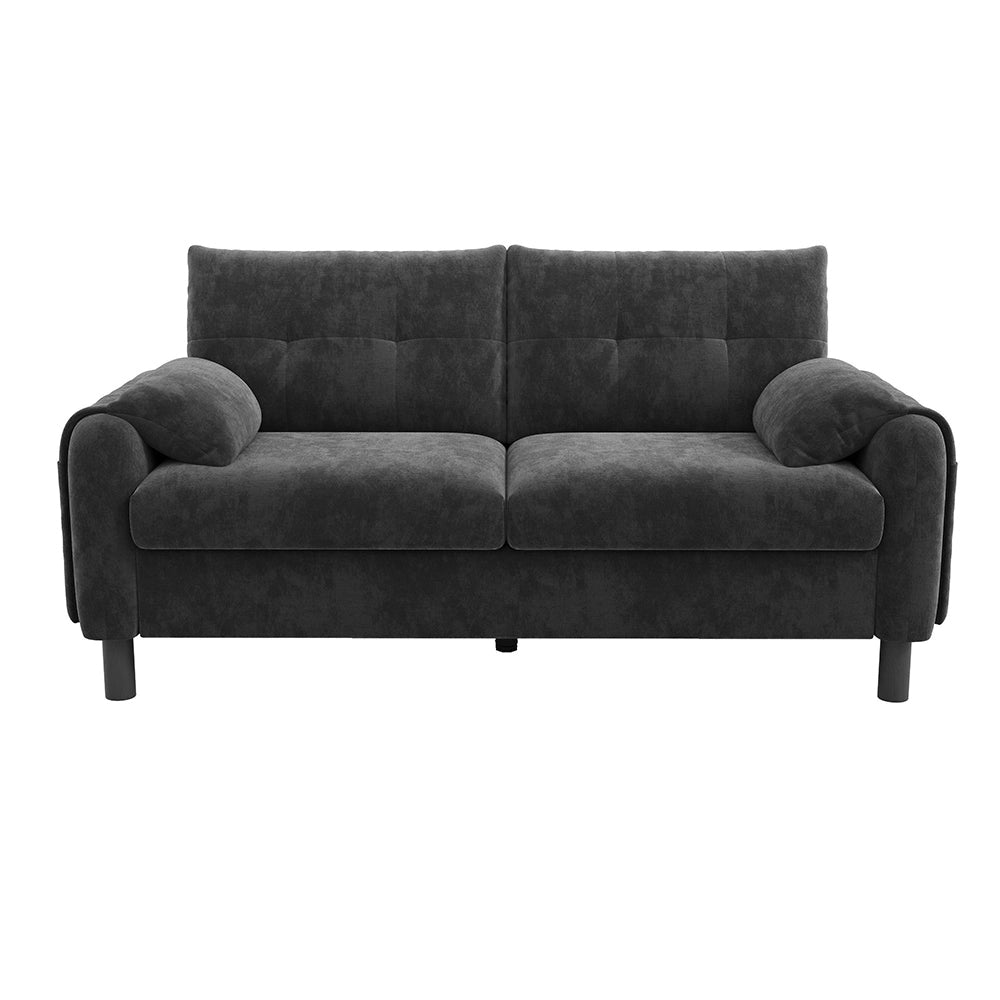 Divano 2 posti - Xylo - Chenille, stile scandinavo, grigio