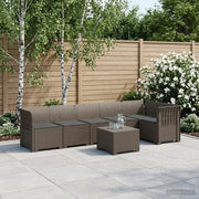 Divano da Giardino 6 Posti con Cuscini Aspetto Rattan PP 3444119