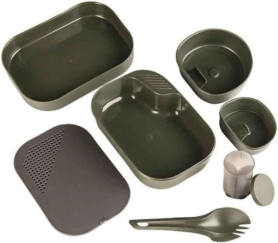 Set di tenda per campeggio 7 posti in colore oliva