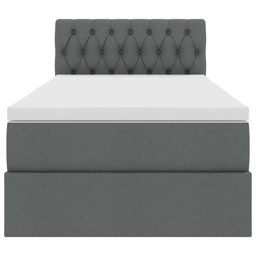 Letto con contenitore e materasso Grigio scuro 90 x 200 cm 3370546