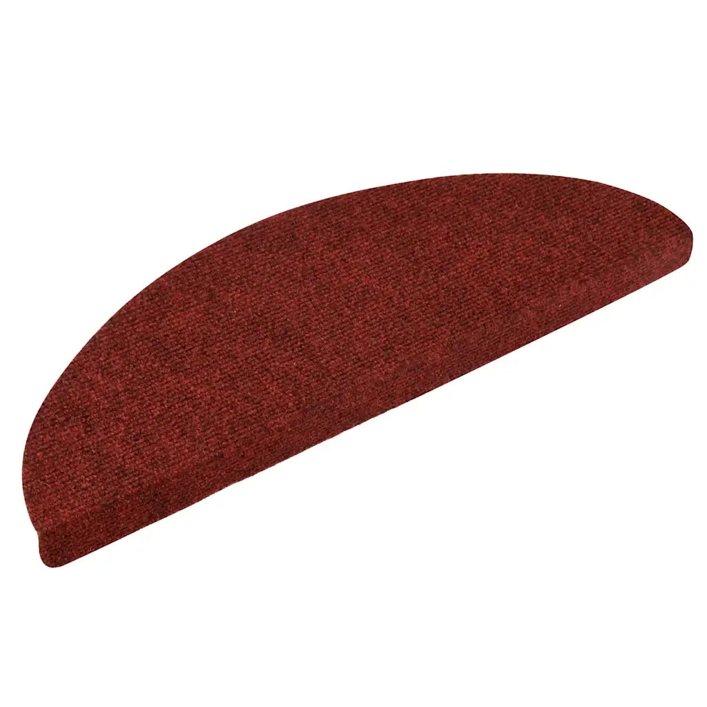 Tappetini per scale autoadesivi 10 pz | Gradini per Scale 56x17x3 cm Bordeaux Rosso Semicircolari