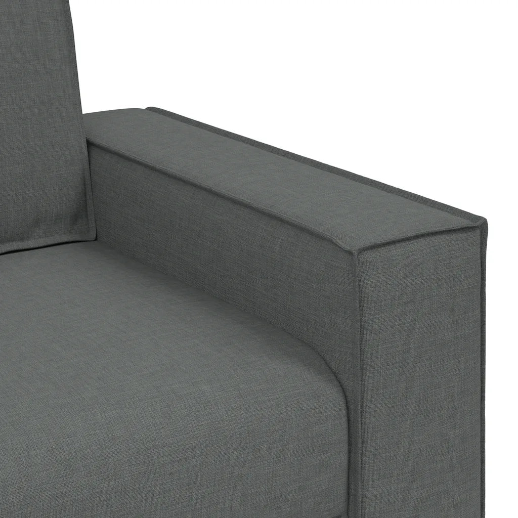 Divano a 3 posti Grigio scuro 220x78x84 cm in tessuto 4104991