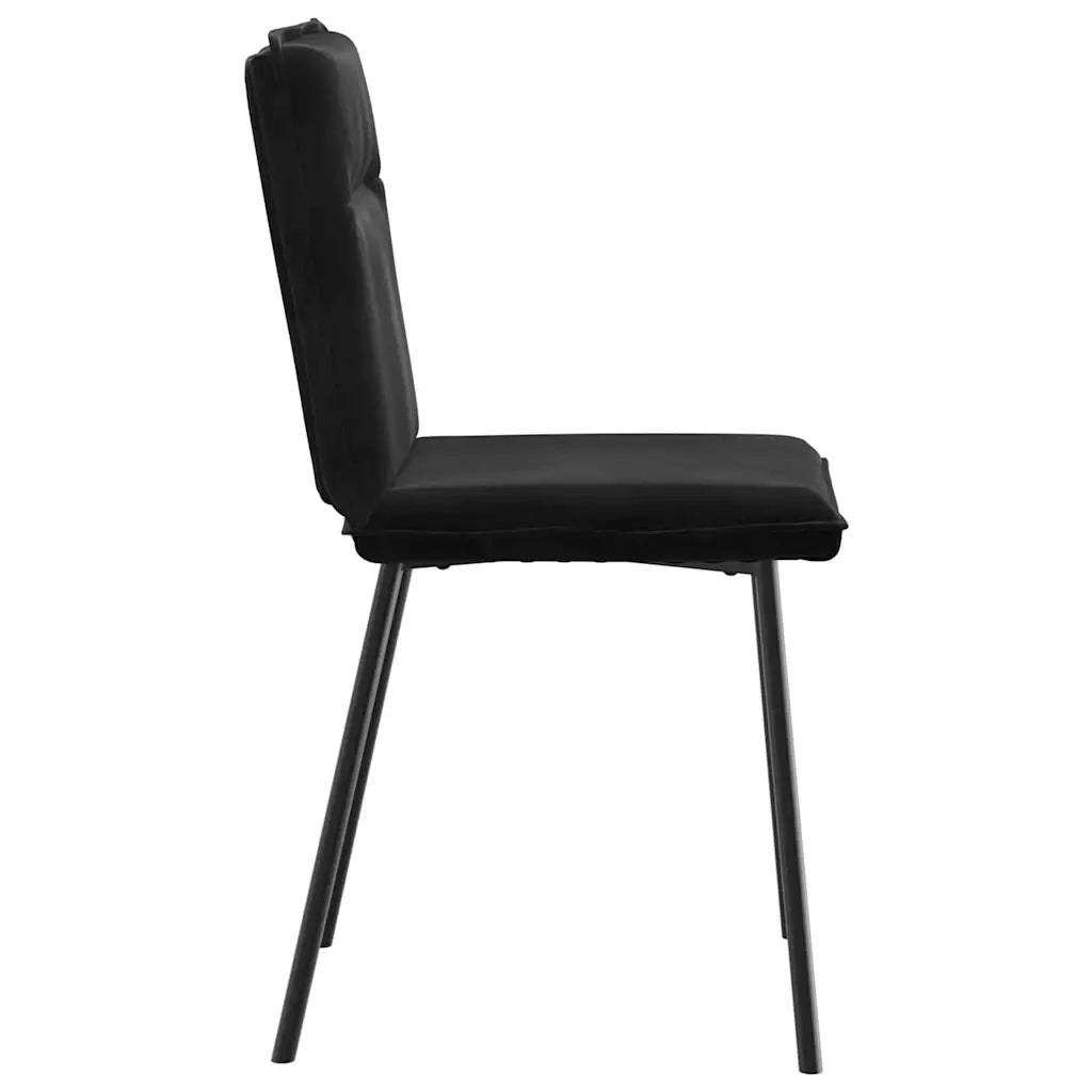 Sedie da Pranzo 6 pz Nere in Velluto 3315585