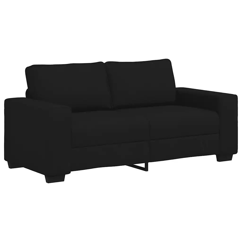 Divano a 2 Posti Nero 180x77x82 cm in Tessuto 4105168