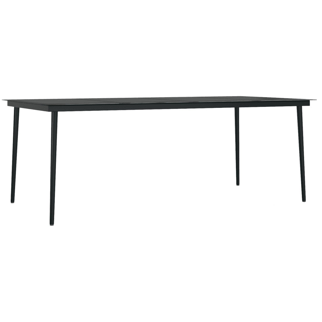 Set da Pranzo da Giardino 9 pz con Cuscini Nero 3099370