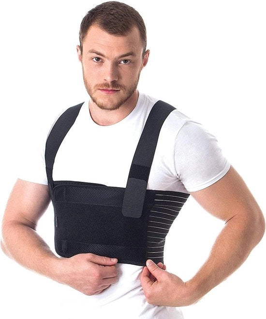 Cinturone elastico con supporto dorsale nero X-Piccolo per uomini