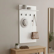 Gonars, Appendiabiti set Fissaggio a Muro Incluso, 115h cm Bianco