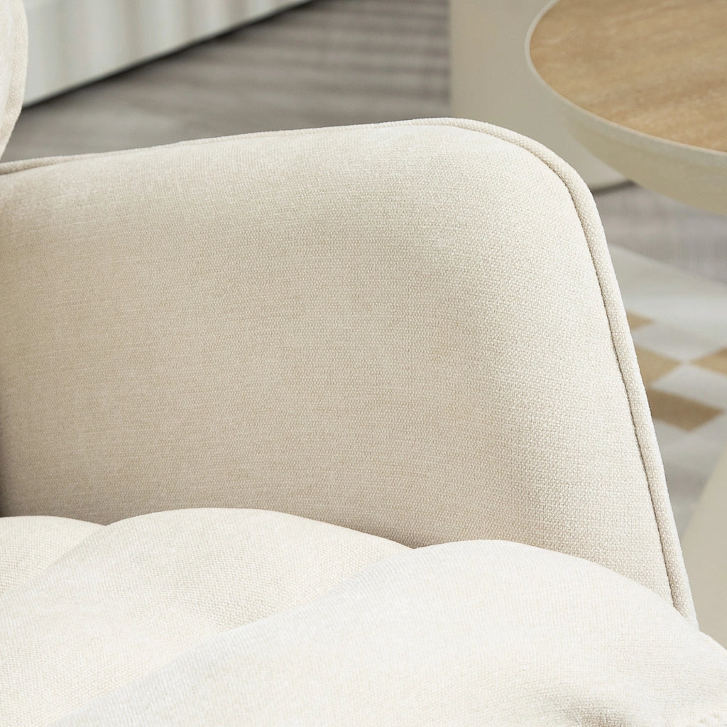 Poltrona Dondolo in Legno ¨C Minimal ¨C Beige