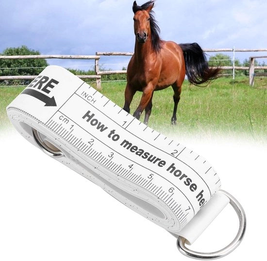 Misuratore di altezza e circonferenza per animali - Doppio lato - Preciso - Portatile - Ecologico - Materiale in PVC rigido - Misuratore per animali