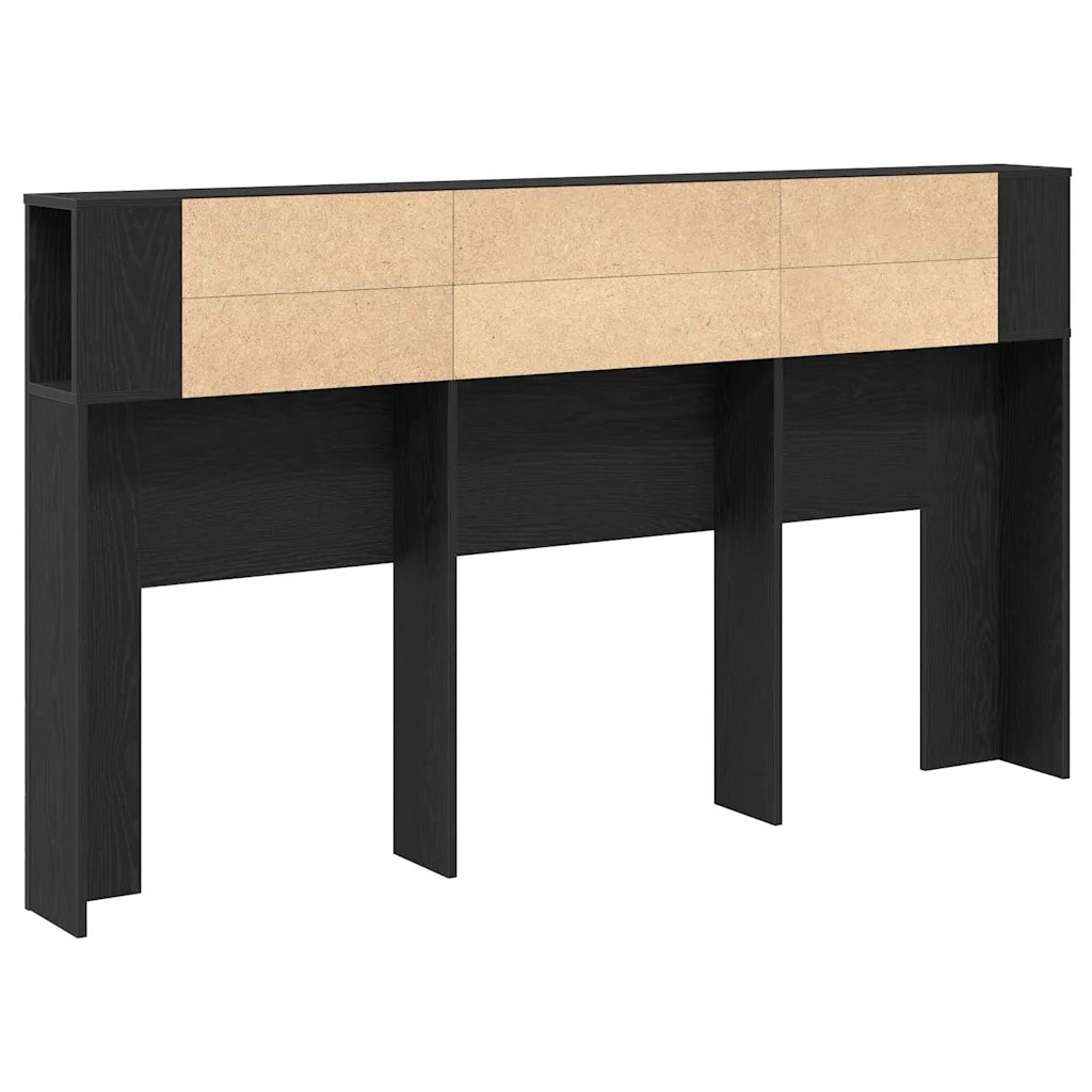Testata del letto Rovere Nero Legno ingegnerizzato 862089