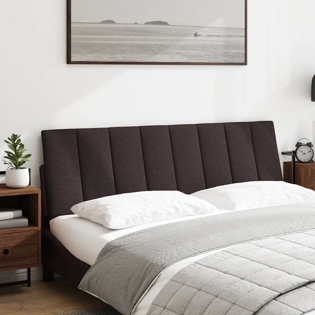 Cuscino Testiera Hanko Marrone Scuro 160 cm in Tessuto 4019173