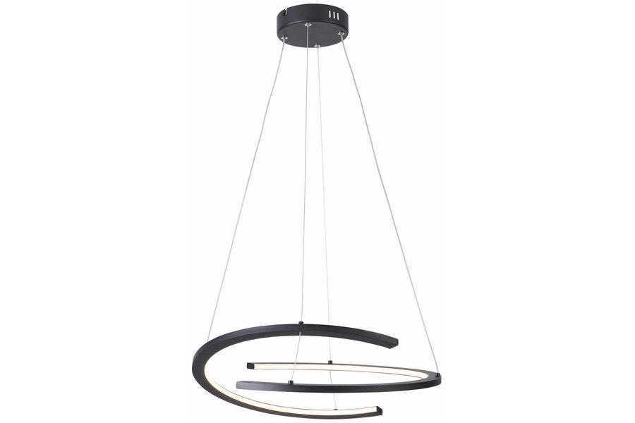 Lampada a sospensione nera Ancor LED 30W Reality Ø50 cm
