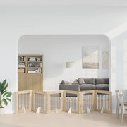 Cancello per cani pieghevole con supporti 6 pz Rovere Sonoma 892086