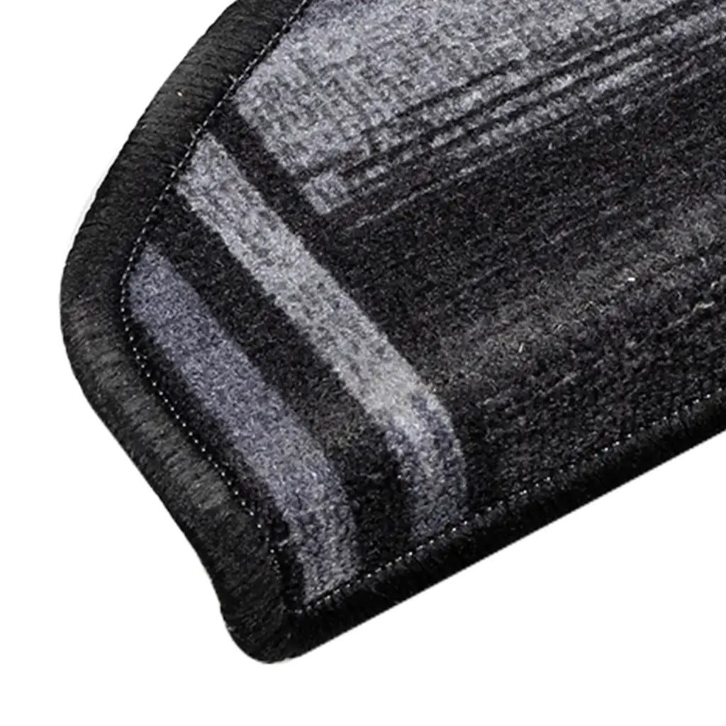 Tappetini Autoadesivi per Scale 15 pz | Gradini per Scale Nero e Grigio 65x21x4 cm
