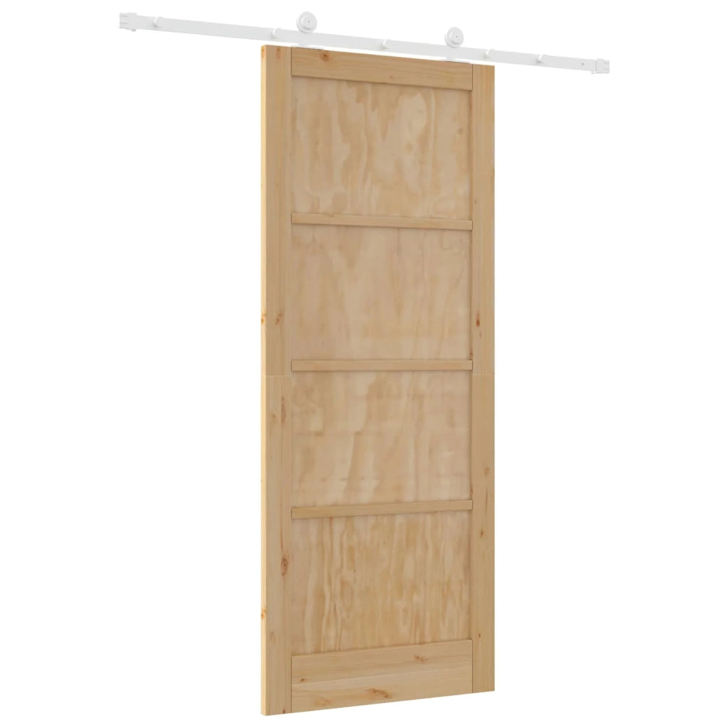 Porta scorrevole Naturale e Bianco 86 x 211 cm 3445475