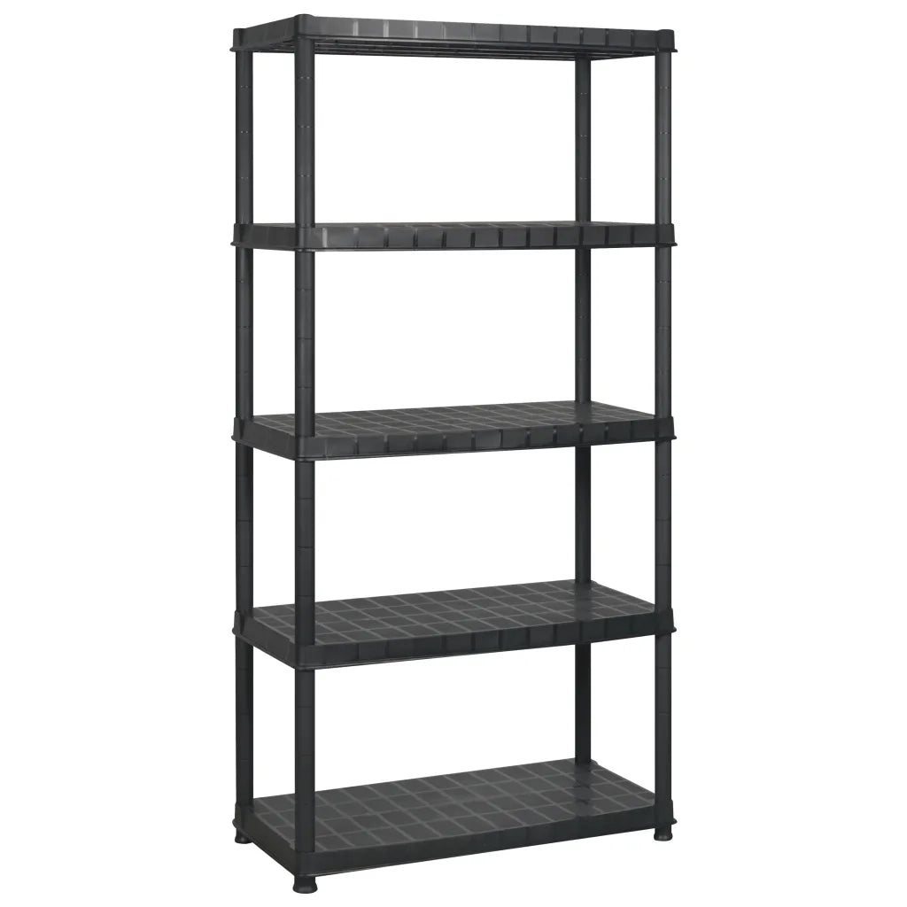 Scaffale a 5 Ripiani Nero 183x45,7x185 cm in Plastica 3059854