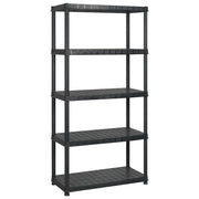 Scaffale a 5 Ripiani Nero 183x45,7x185 cm in Plastica 3059854
