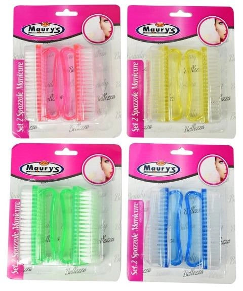 MAURY'S SPAZZOLINI PER MANICURE IN CONFEZIONE DA 2 PEZZI IN COLORI ASSORTITI