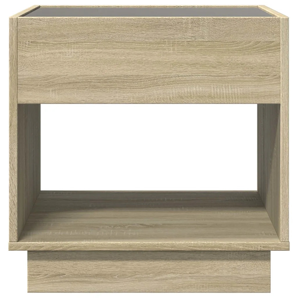 Comodino con LED Infinity Rovere Sonoma 50x50x50 cm 3284086