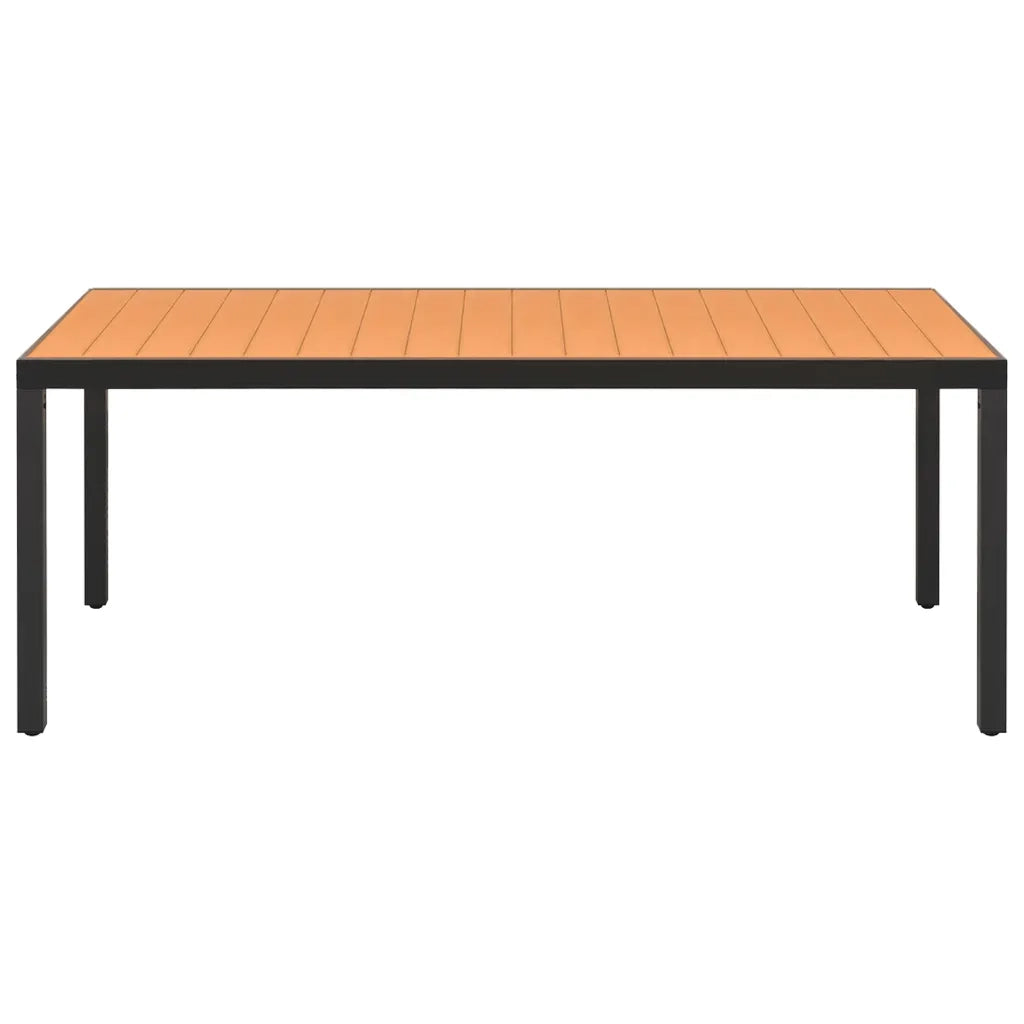 Set da Pranzo da Giardino 7 pz Nero e Marrone 3060080