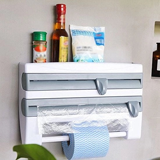Organizzatore per carta igienica con 3 livelli - Ospedalizzatore per carta da cucina - Pellicola trasparente - Materiale ABS - Progettazione ergonomico - Organizzazione efficiente