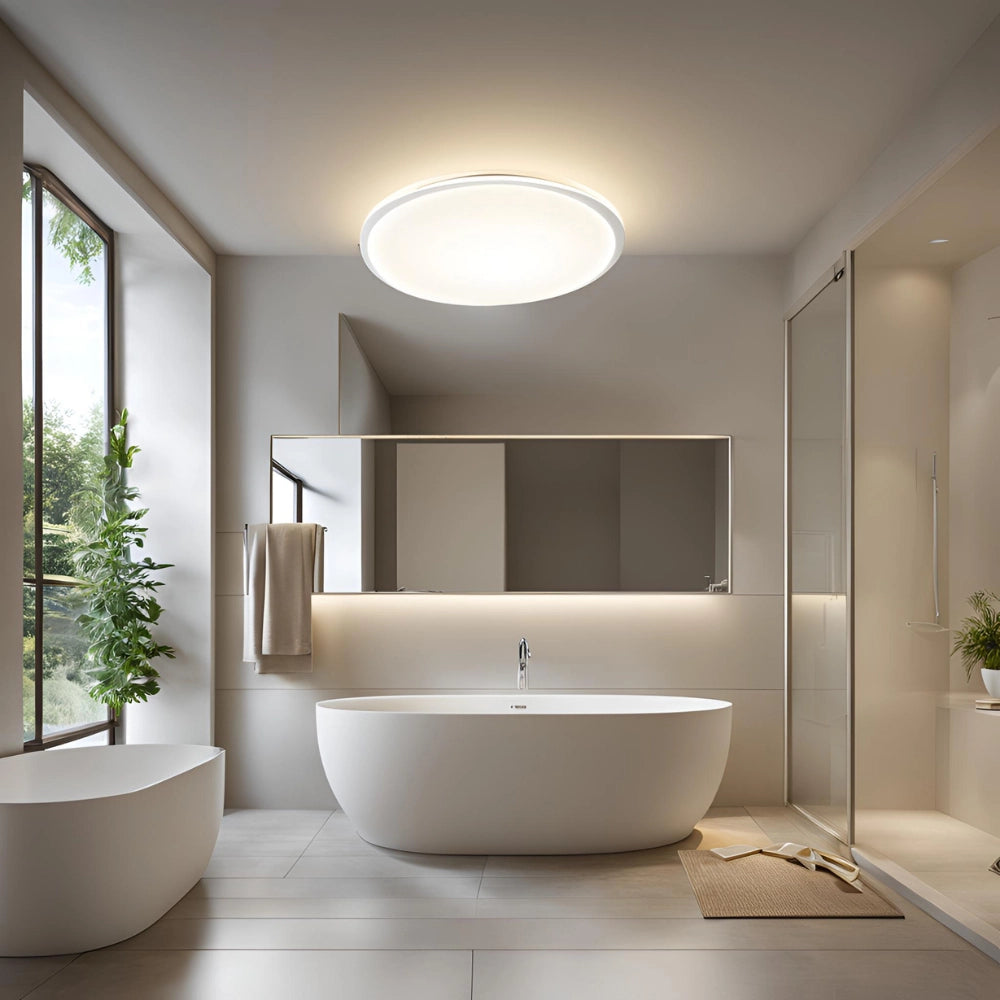 Plafoniera led da soffitto 13 watt rotonda impermeabile ip65 1050 lumen bianco