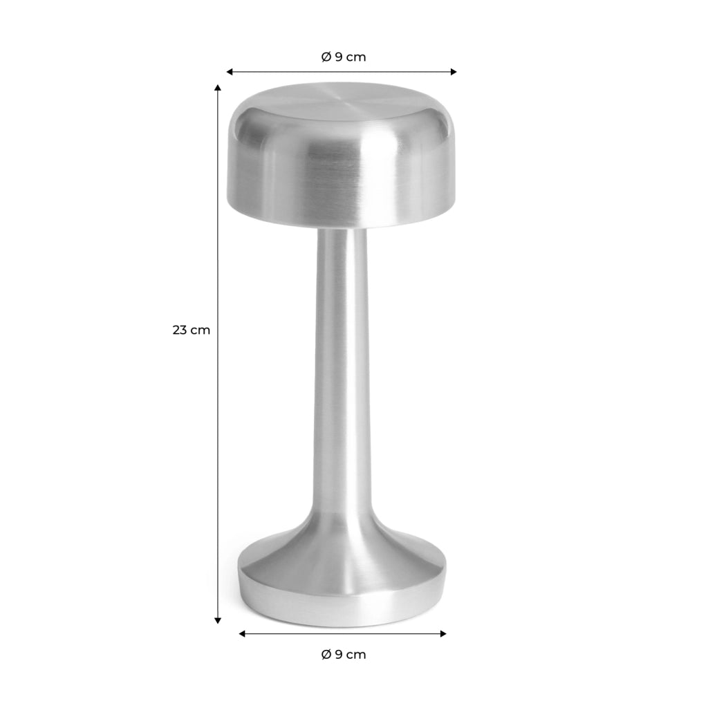 Lampada da tavolo interna led metallo dorato, 9cm, oro