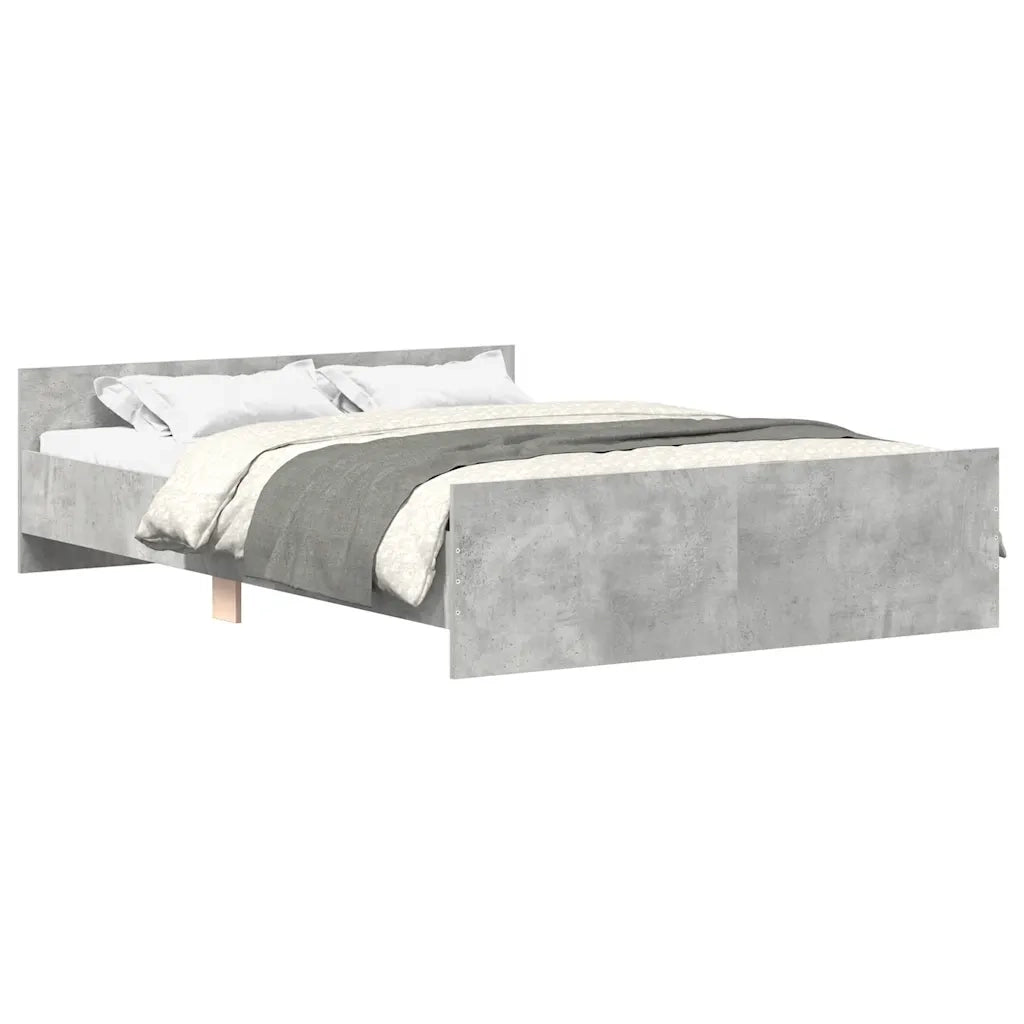 Giroletto con Testiera e Pediera Grigio Cemento 150x200 cm