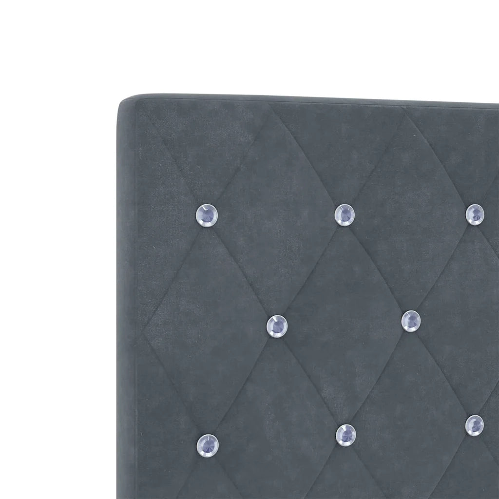 Testiera LED con strisce LED Grigio scuro 100 cm Velluto 3338355