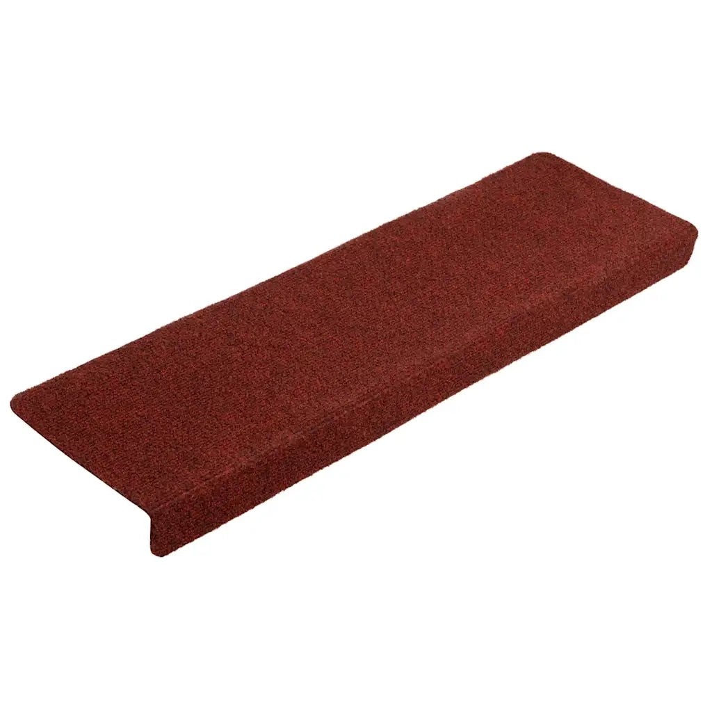 Tappetini per scale autoadesivi 5 pz | Gradini per Scale 65x21x4 cm Bordeaux Rosso Bordo rettangolare