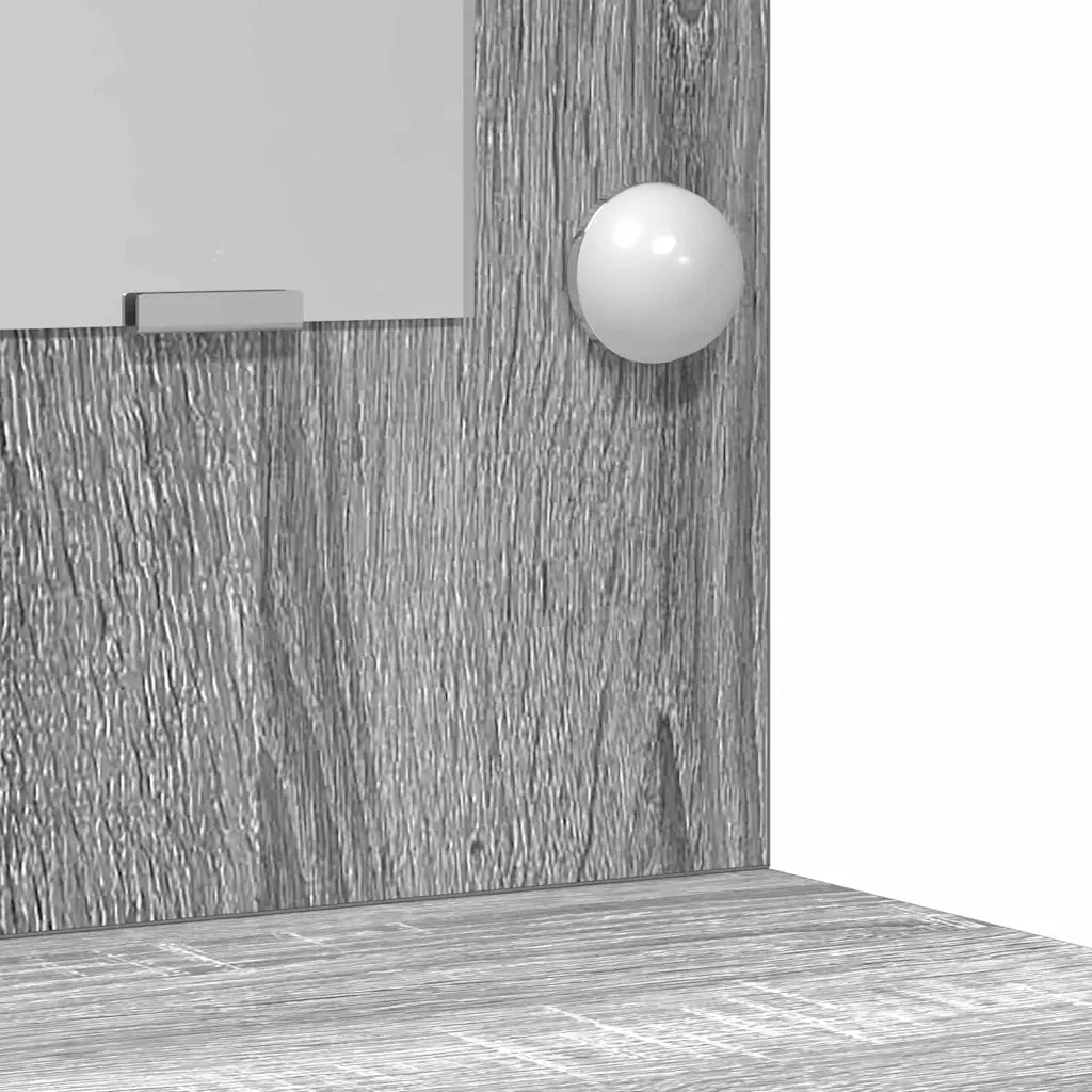 Set da tavolo da trucco con LED con porta 2 pcs Grigio Sonoma 3334277