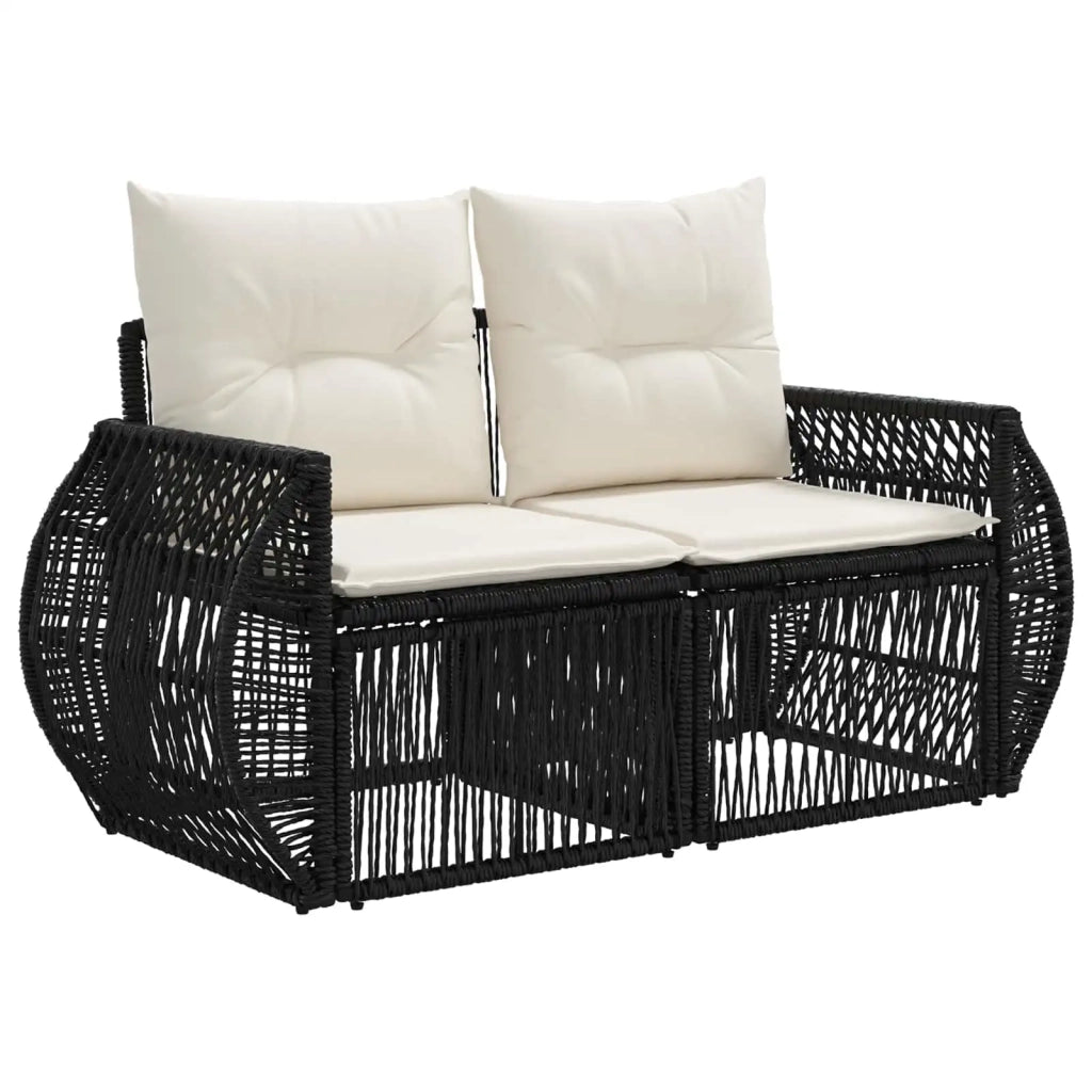 Set Divano da Giardino 8 pz Nero polyrattan 3435358