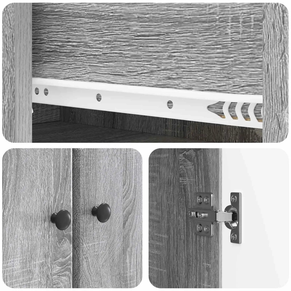 Set di armadi 2 pz Sonoma grigio Legno ingegnerizzato 3416904