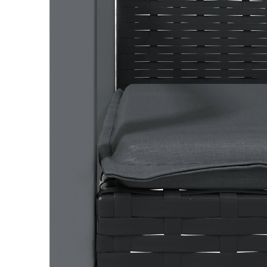 Set Pranzo da Giardino 5pz con Cuscini in Polyrattan e Acciaio 3186995
