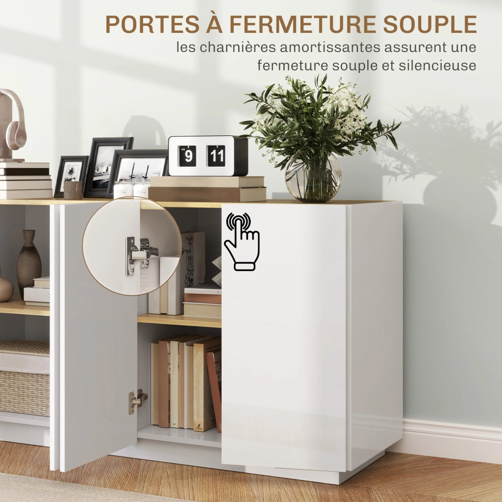 Buffet con ante ¨C Minimal ¨C Bianco laccato 140x40x75 cm